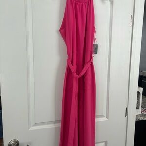 Nordstrom Hot Pink Belted Jumpsuit